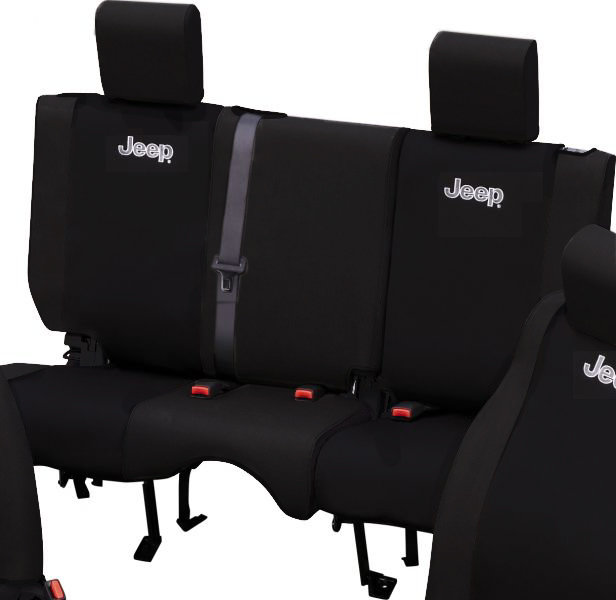 Mopar Jeep Logo Rear Seat Cover For 07 10 Wrangler Unlimited Mopar Jeep Logo Rear Seat Cover For 07 10 Wrangler Unlimited Jk 4 Door Quadratec