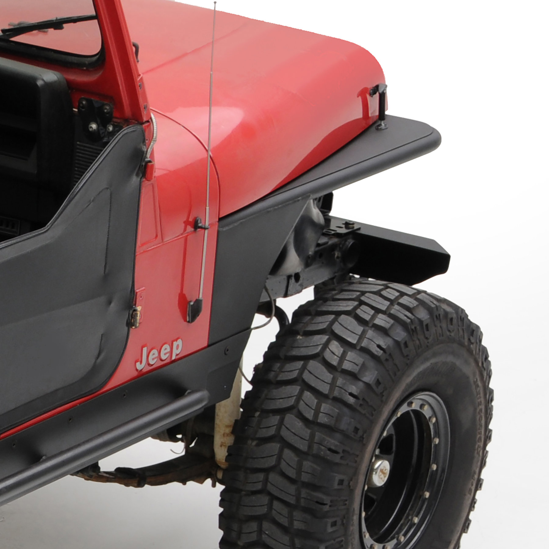 Smittybilt Front Xrc Tube Fenders Without Flare In Textured Black For
