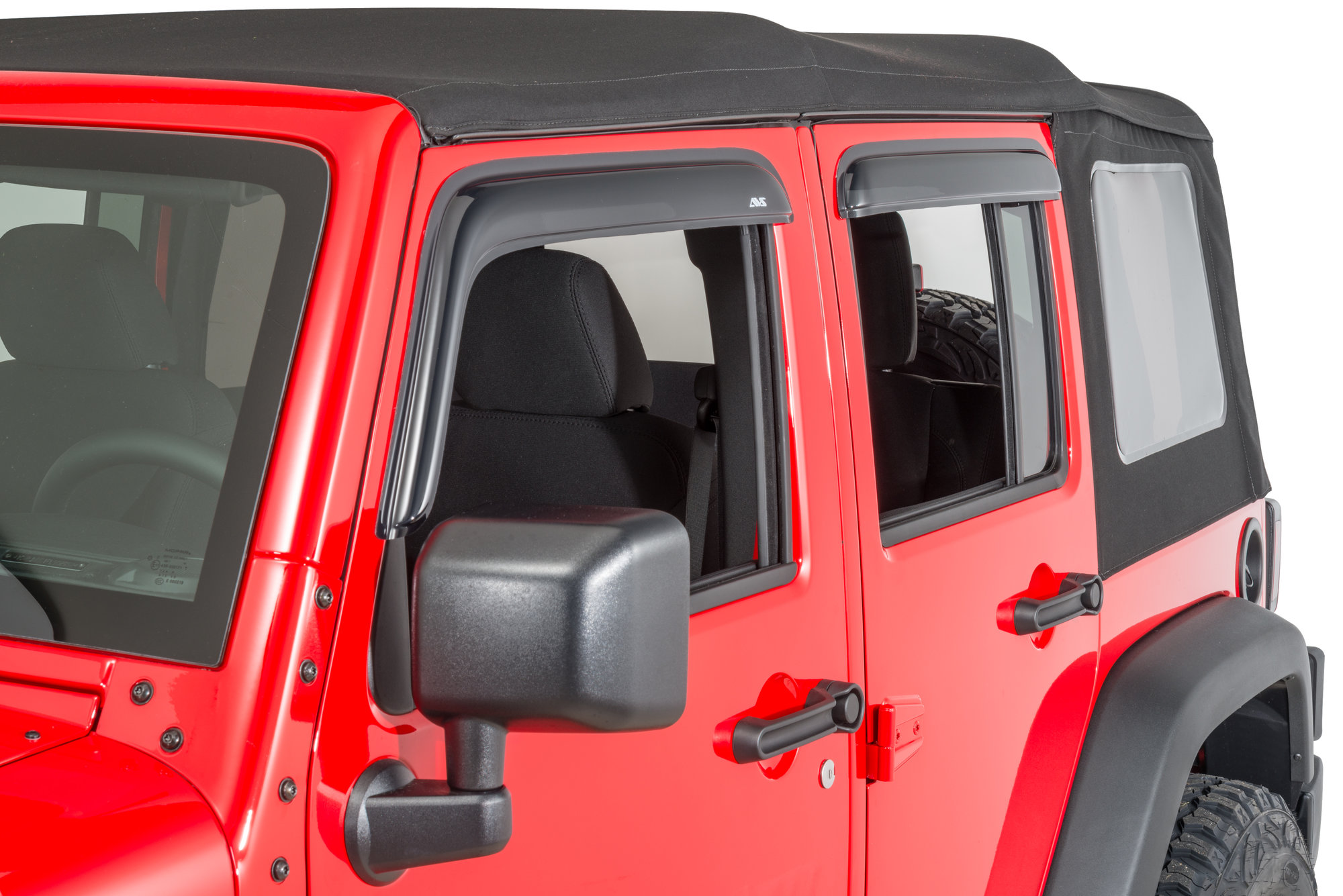 AVS Rain Guard Tape-On Window Vent Visor For 07-18 Jeep Wrangler Unlimited 94249