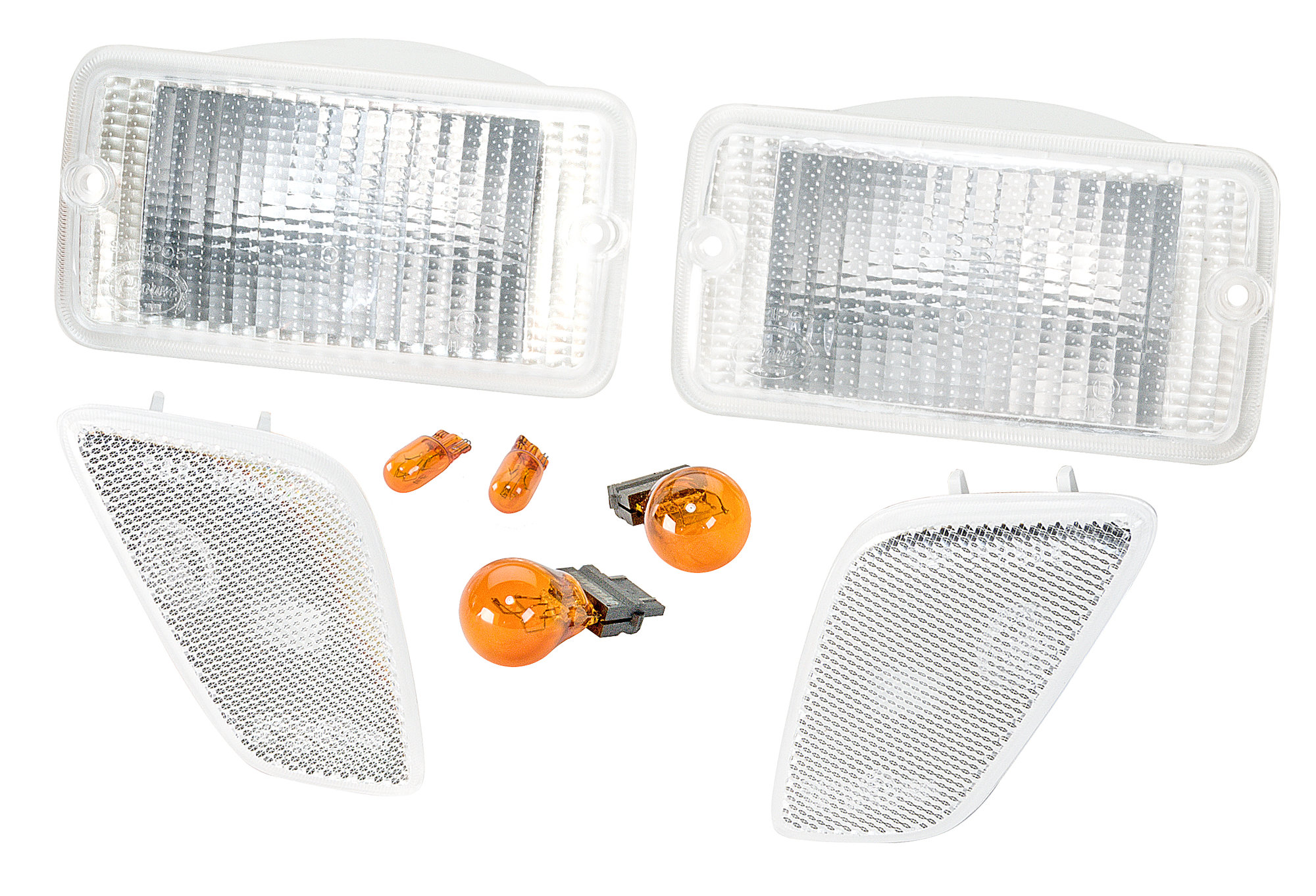 Crown Automotive RT28015 Clear Corner & Turn Signal Lens Kit for 97-06 Jeep  Wrangler TJ & Unlimited | Quadratec