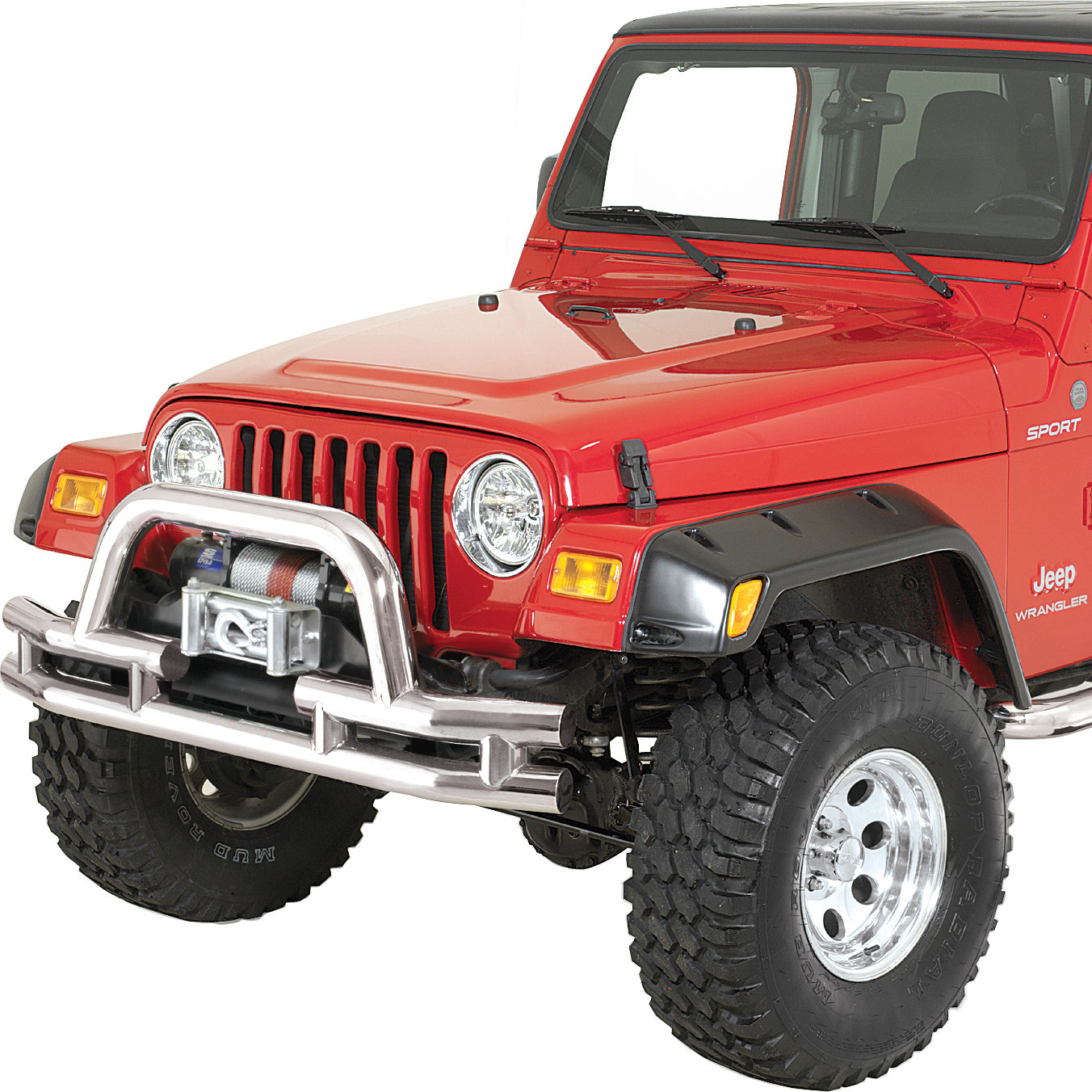 Rugged Ridge Textured Black Front Bumper Base With Winch Mount For Jeep - Modular 4mm Steel Construction