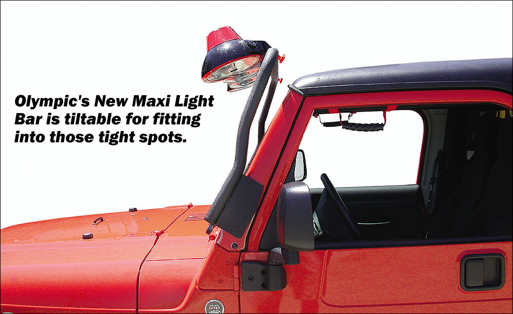 Olympic 4x4 Products Maxi Light Bar for 76-95 Jeep CJ & Wrangler YJ |  Quadratec