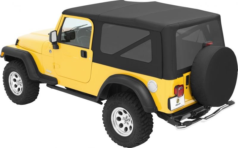 Bestop 79140-35 Sailcloth Replace-a-top Soft Top with Tinted Windows for  04-06 Jeep Wrangler TJ Unlimited | Quadratec