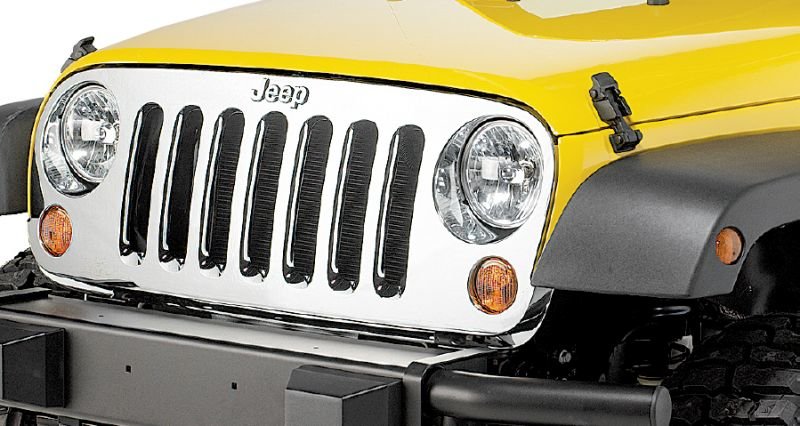 Mopar 82210558AC Chrome Grille for 07-18 Jeep Wrangler JK | Quadratec