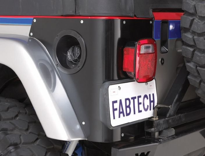 Fabtech FTT94007BK Corner Guards for 0406 Jeep Wrangler TJ Unlimited