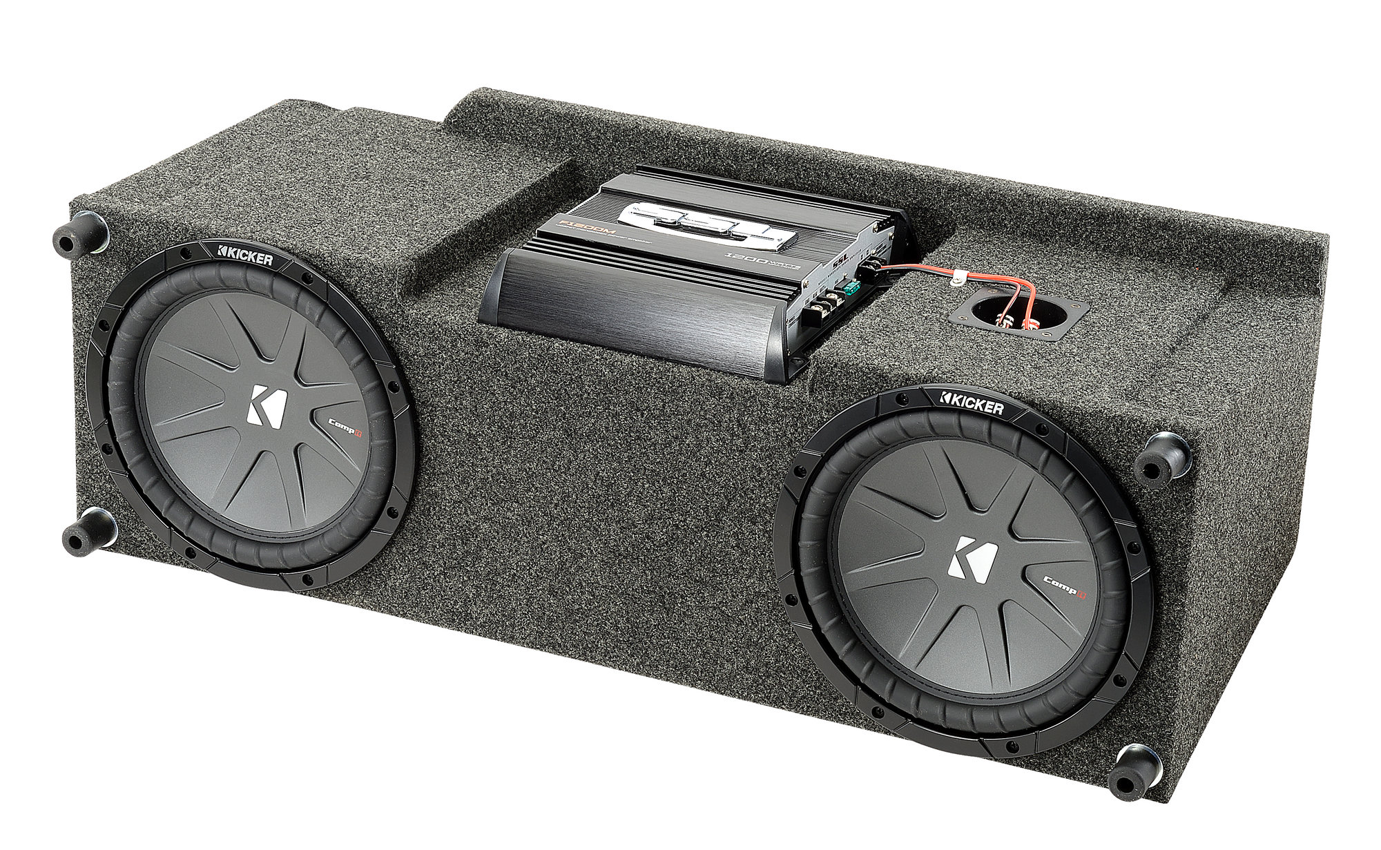 Quadratec Custom Rear Dual Subwoofer Kit with 10