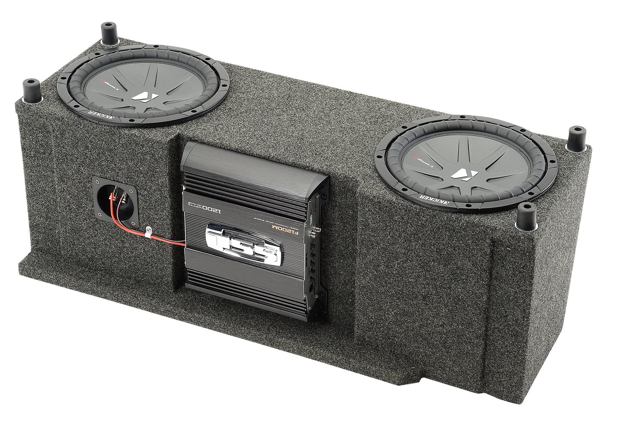 Quadratec Custom Rear Dual Subwoofer Kit with 10