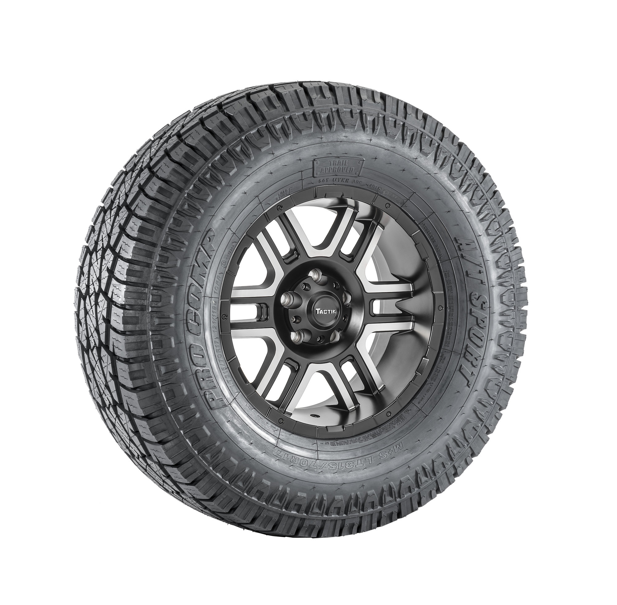 TACTIK T743 Series Wheel in Machined Face with Pro Comp AT Sport Tire