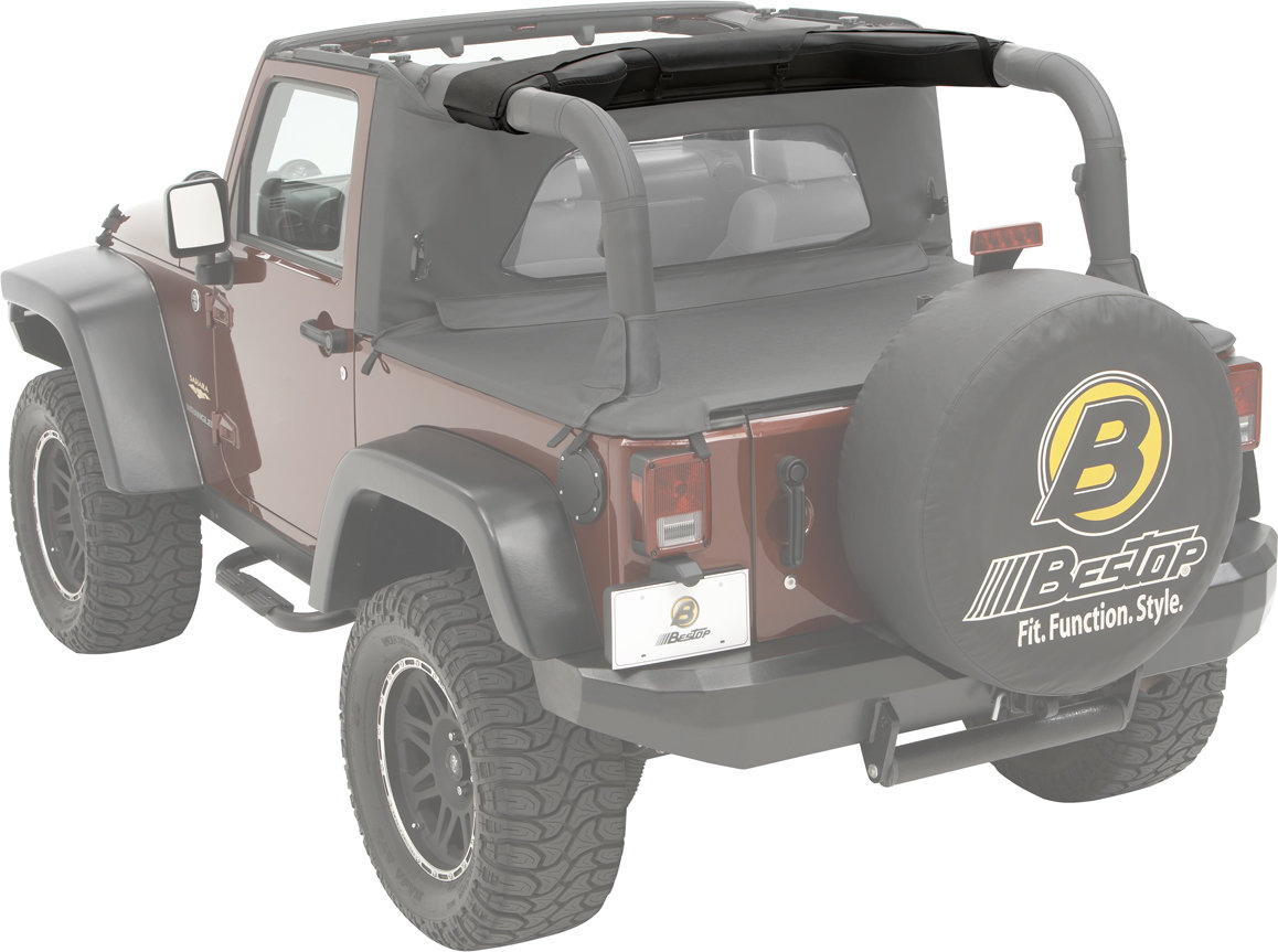 Bestop 80040-35 Soundbar Cap in Black Diamond for 07-18 Jeep Wrangler JK |  Quadratec