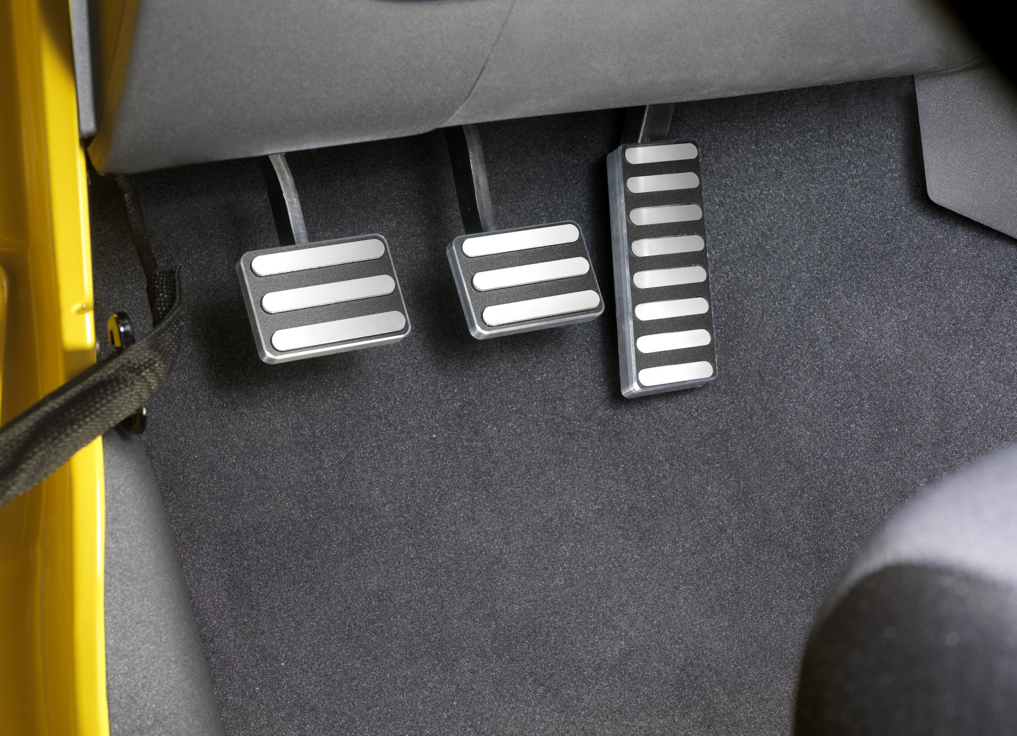 AMI 30LK Custom Billet Aluminum Black Powdercoat Lines Pedal Pads for