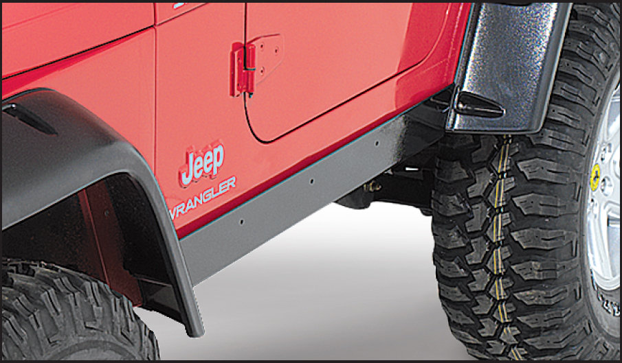 Olympic 4x4 Products 1/4" Thick A/T Rocker Panel Guards for 9706 Jeep