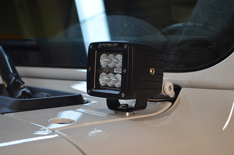 ace engineering acejlcr cowl cube light risers for 2018 jeep light bar hood