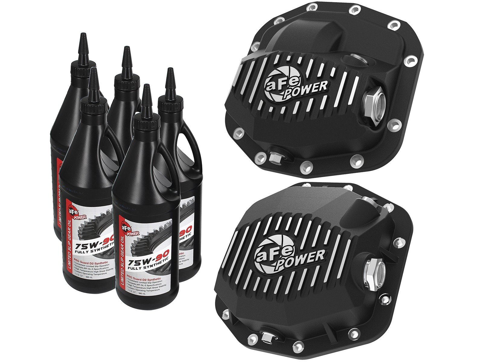 aFe Power 467101AB Pro Series Front & Rear Differential Cover Kit w