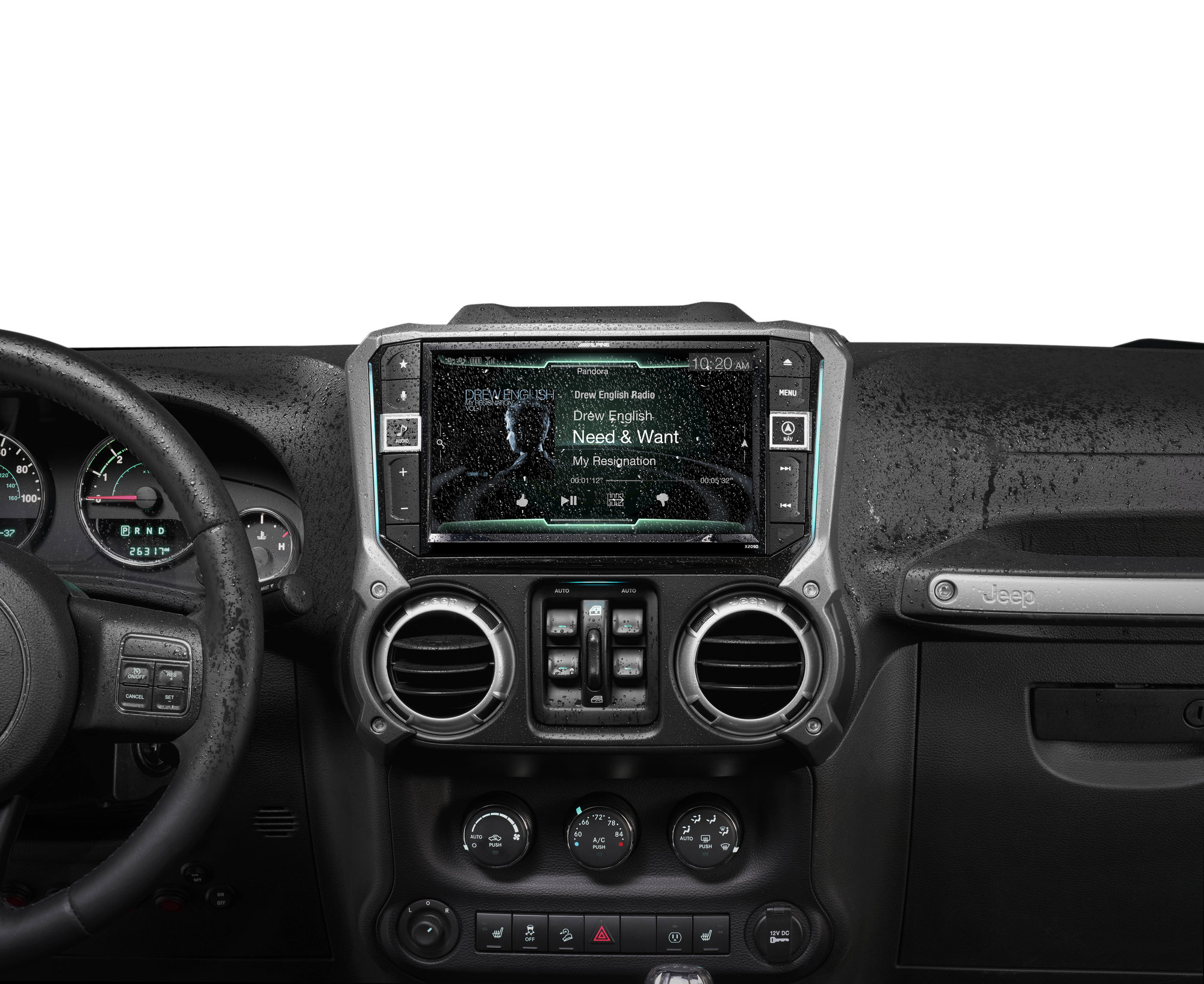 Alpine X209-WRA 9" In Dash Restyle System for 11-18 Jeep Wrangler JK | Quadratec