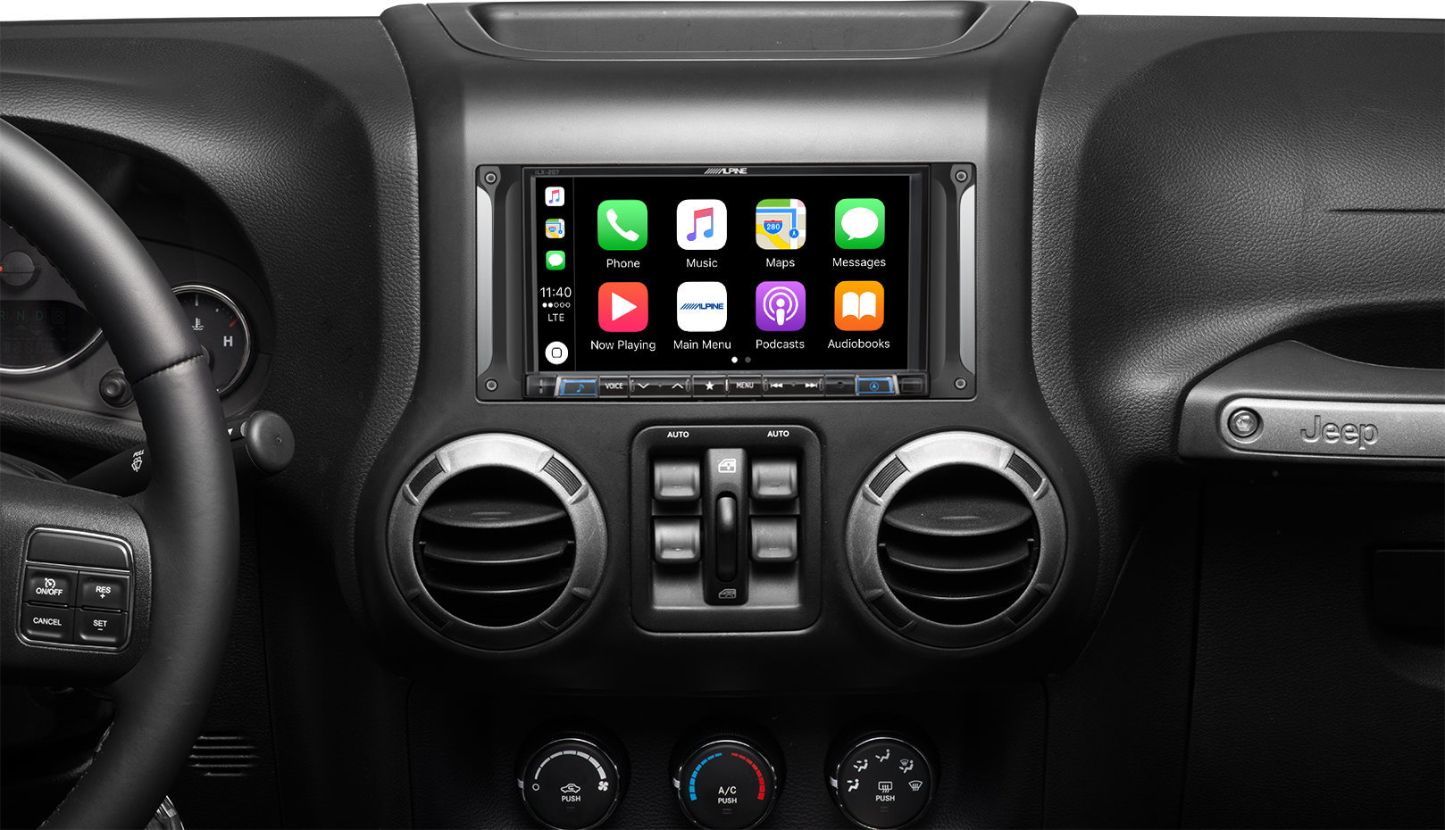 Alpine I207 Wra 7 In Dash Digital Receiver For 07 18 Jeep Wrangler Jk
