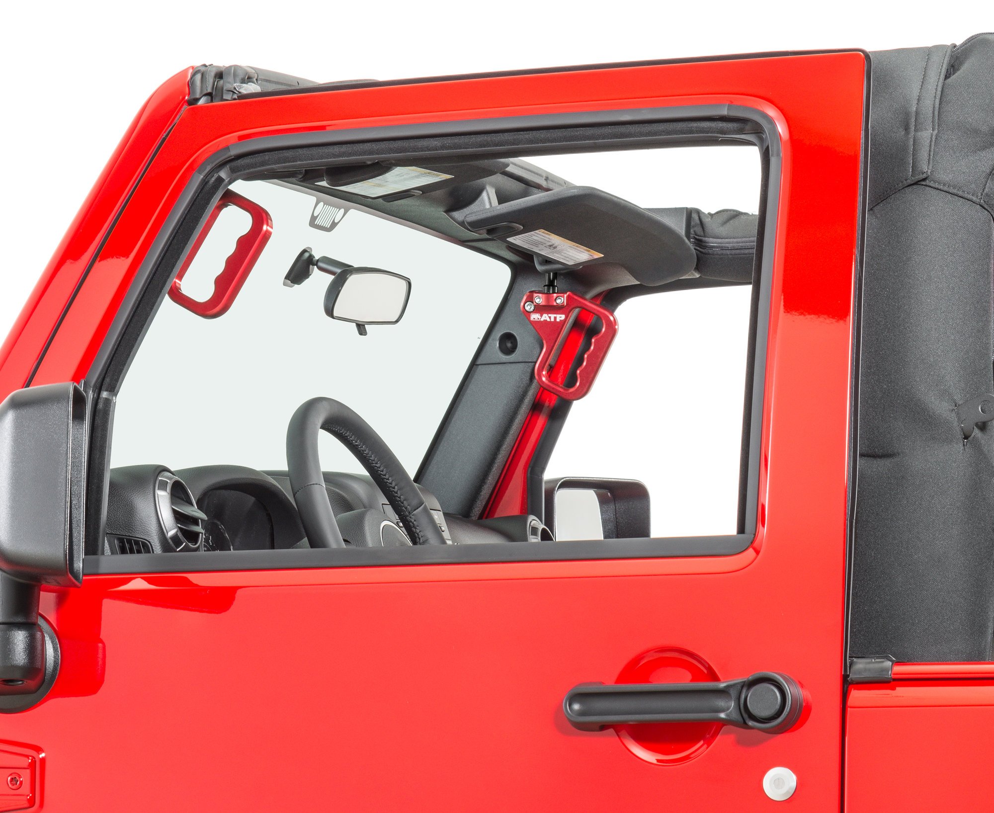 Auto Buero Front Grab Handles Solid Aluminum Bar Grab Handles for 2007-2018 Jeep Wrangler JK 2-Door & 4-Door 