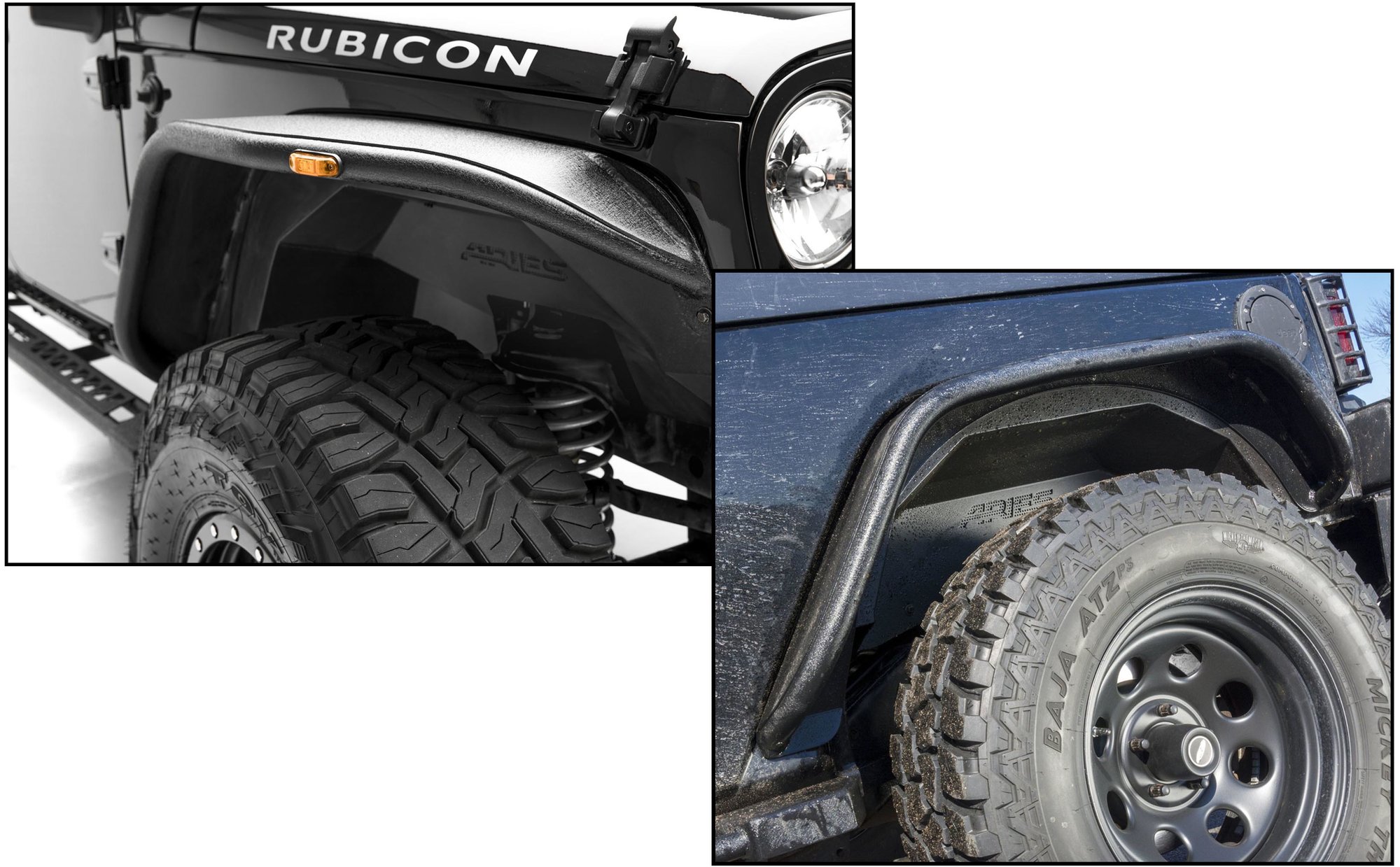 Aries 2500450 Front and Rear Inner Fender Liners for 07-18 Jeep