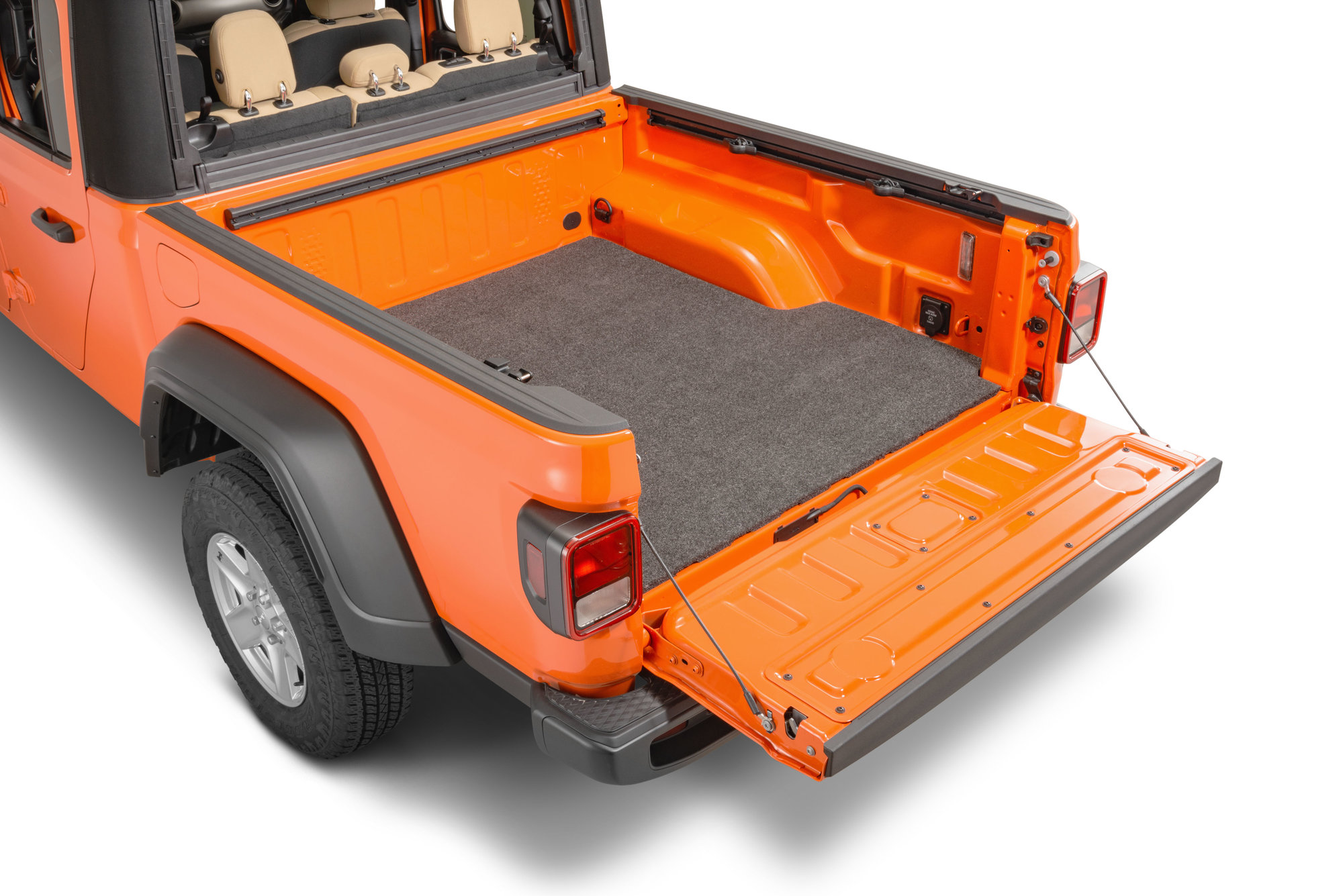 Bedrug Rear Bed Mat Liners for 2020 Jeep Gladiator JT