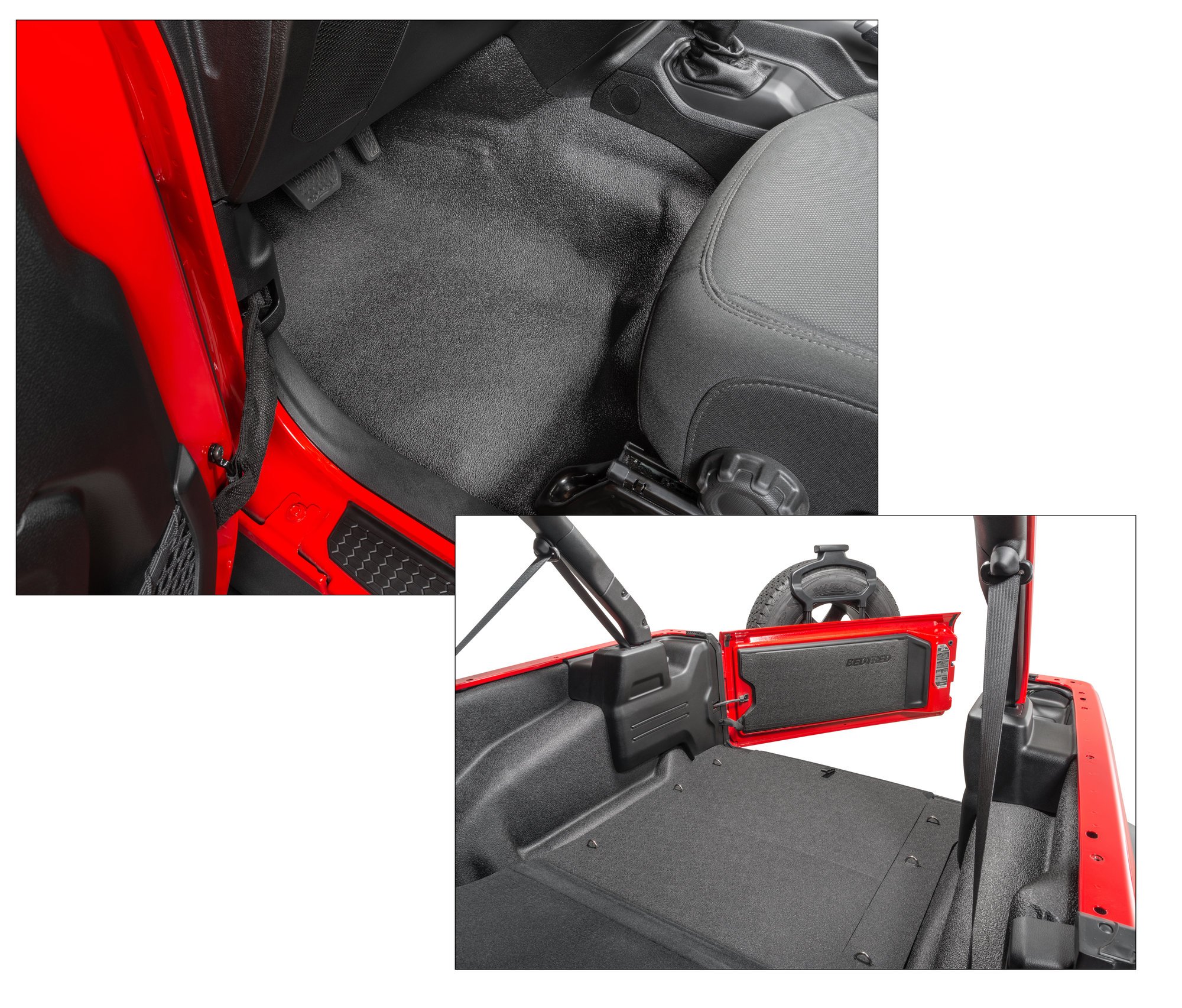 Bedrug BedTred Premium Molded Front & Rear Floor Liner Kit for 18-20 Jeep  Wrangler JL Unlimited | Quadratec