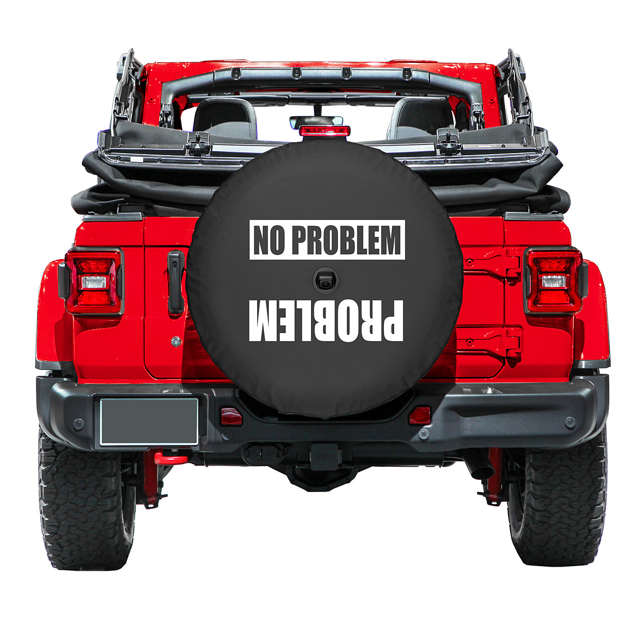 Boomerang Enterprises Problem No Problem Logo Tire Cover for 18-20 Jeep  Wrangler JL | Quadratec