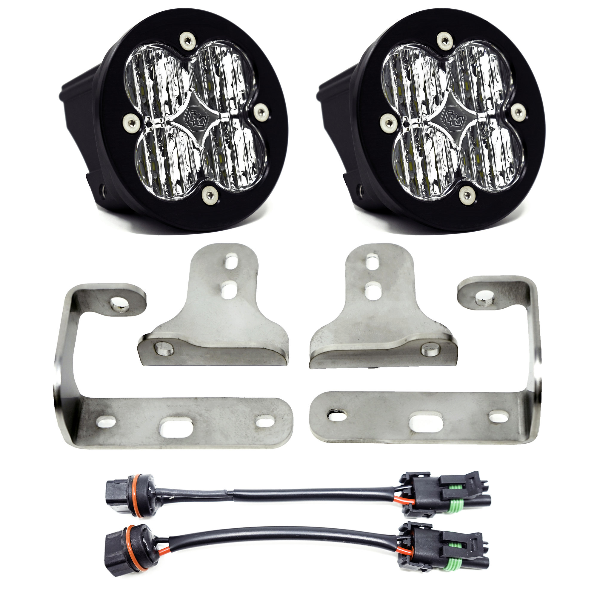 Baja Designs Squadron-R SAE Rubicon LED Fog Pocket Light Kit for 18-22 Jeep Wrangler JL Gladiator JT with Factory Steel Bumper Quadratec BS Baja Designs ジープ ラングラーJL グラディエーター JT 18~22年 SAHARAバンパー SQUADRON-R SAE フォグ ライト 税込み!送料込み!バハデザイン 447635