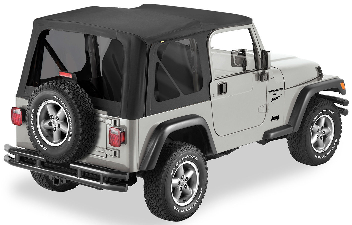 Bestop Supertop NX Soft Top with Tinted Windows without Upper Doors for 97-06  Jeep Wrangler TJ | Quadratec