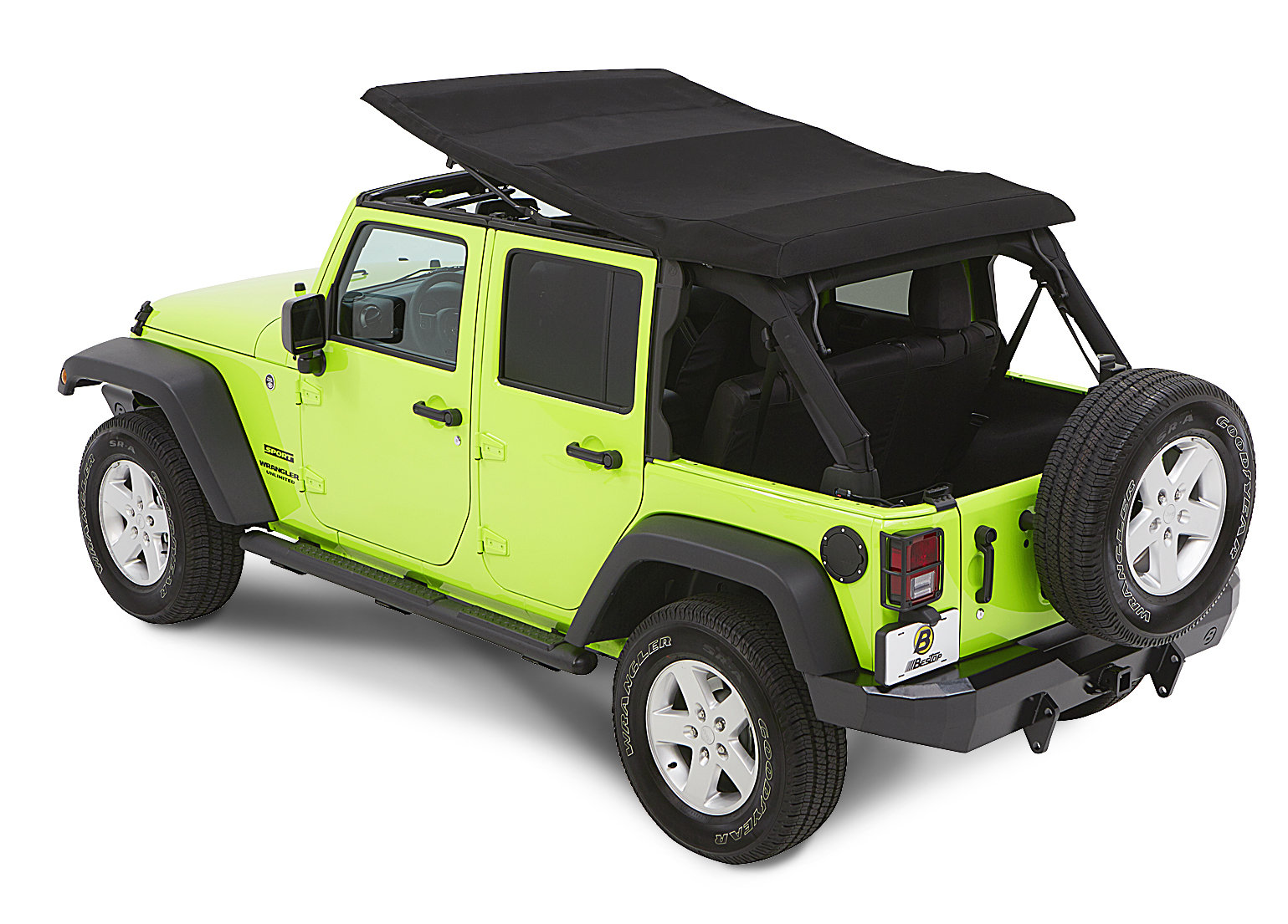 Bestop Trektop NX Glide Twill Soft Top for 07-18 Jeep Wrangler JK 4 Door |  Quadratec