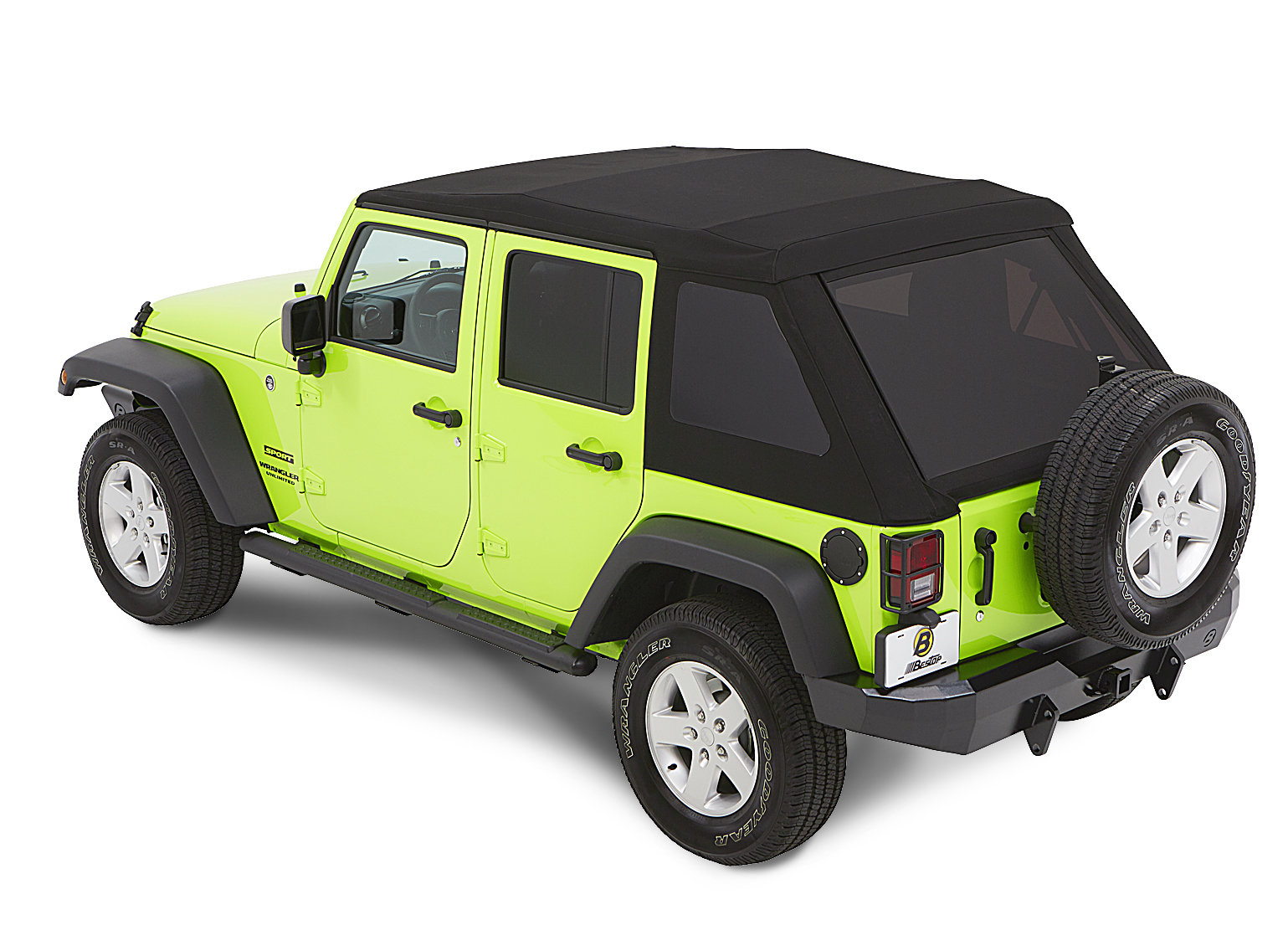 Bestop Trektop NX Glide Twill Soft Top for 07-18 Jeep Wrangler JK 4 Door