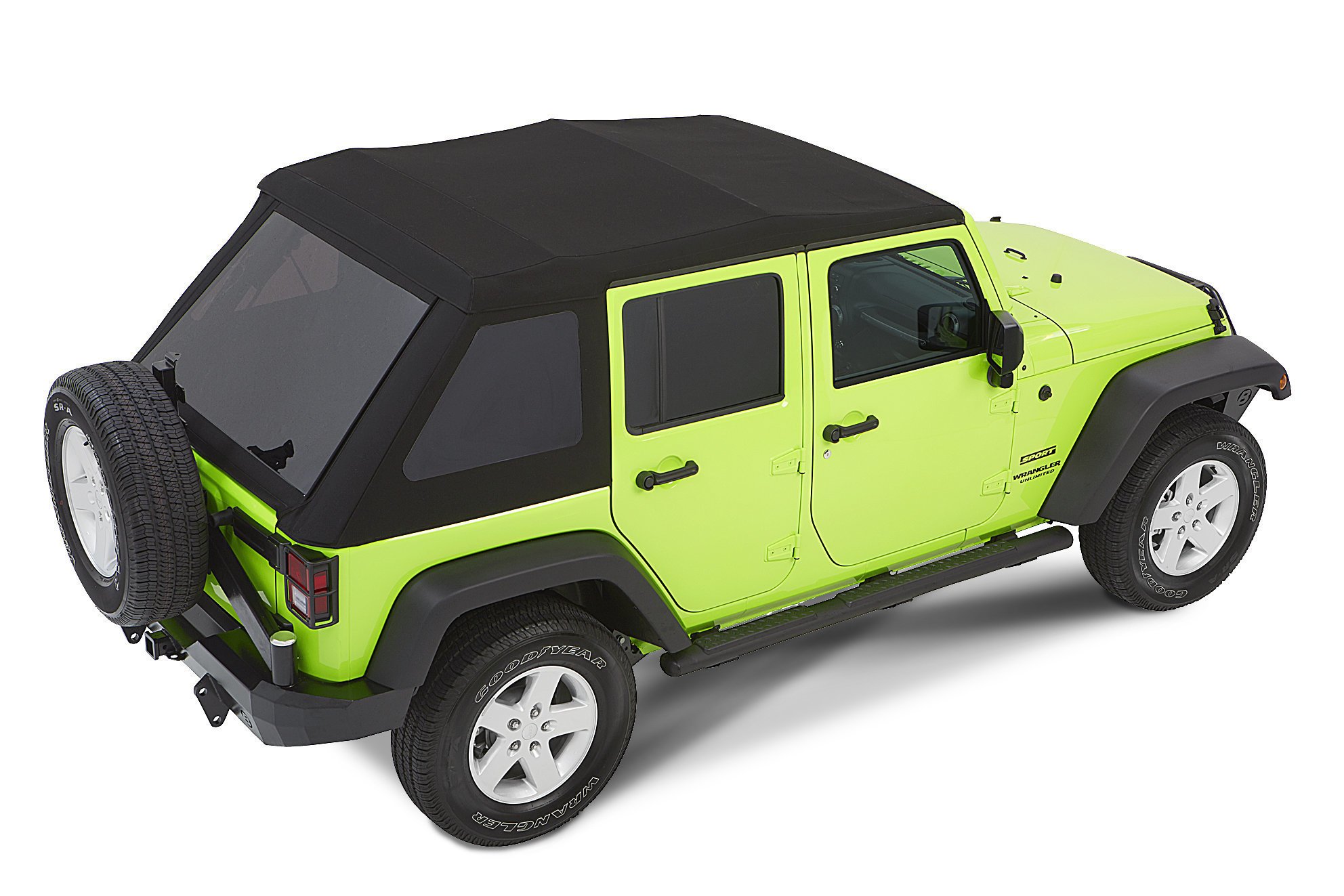 Bestop 54923-35 Trektop NX Glide Soft Top in Black Diamond for 07-18 Jeep  Wrangler JK Door Quadratec