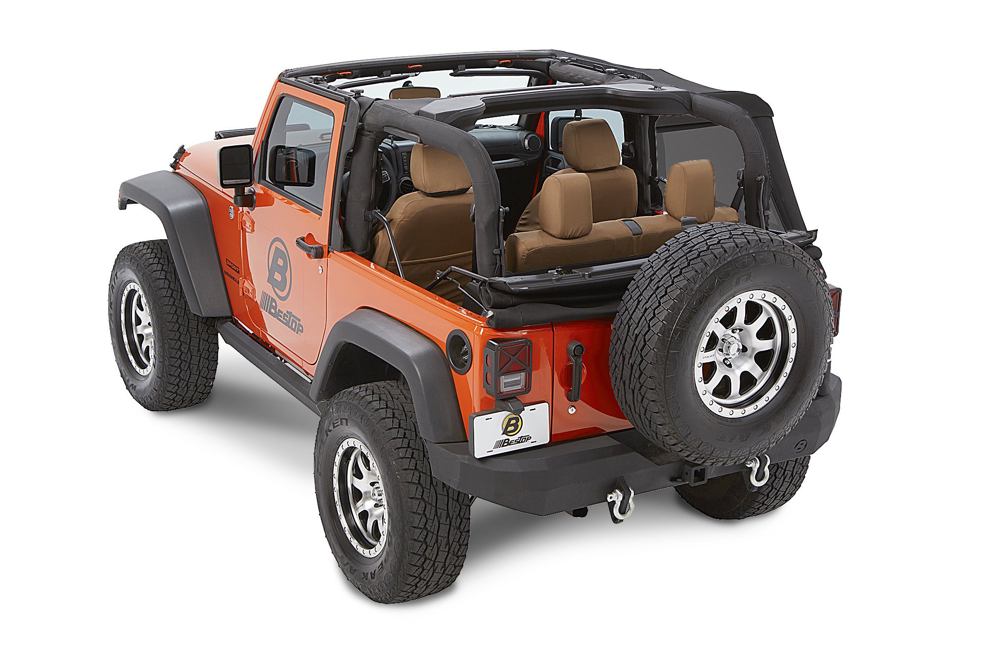 Bestop 54922-35 Trektop NX Glide Soft Top in Black Diamond for 07-18 Jeep  Wrangler JK 2 Door | Quadratec