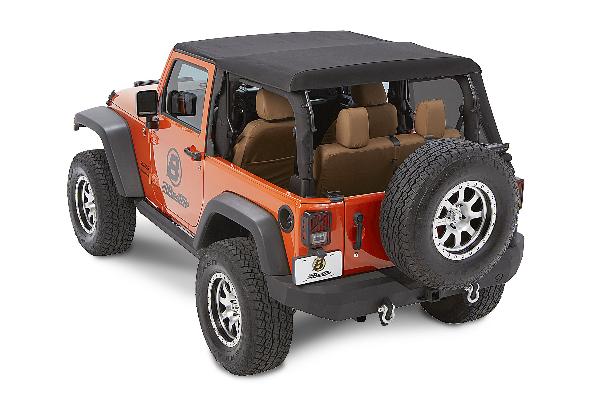 Bestop 54922-35 Trektop NX Glide Soft Top in Black Diamond for 07-18 Jeep  Wrangler JK 2 Door | Quadratec