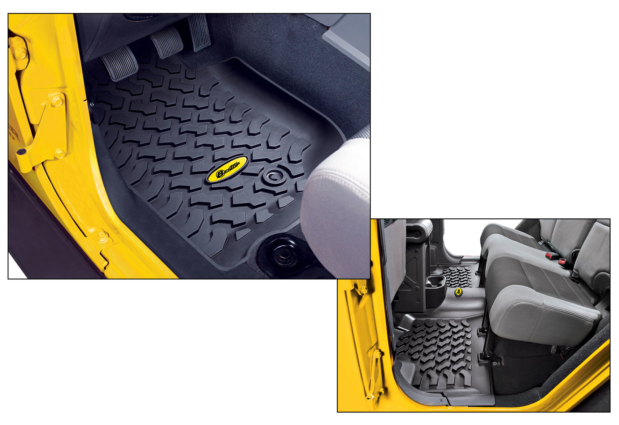Bestop Front & Rear Floor Liners for 07-18 Jeep Wrangler Unlimited JK 4  Door | Quadratec