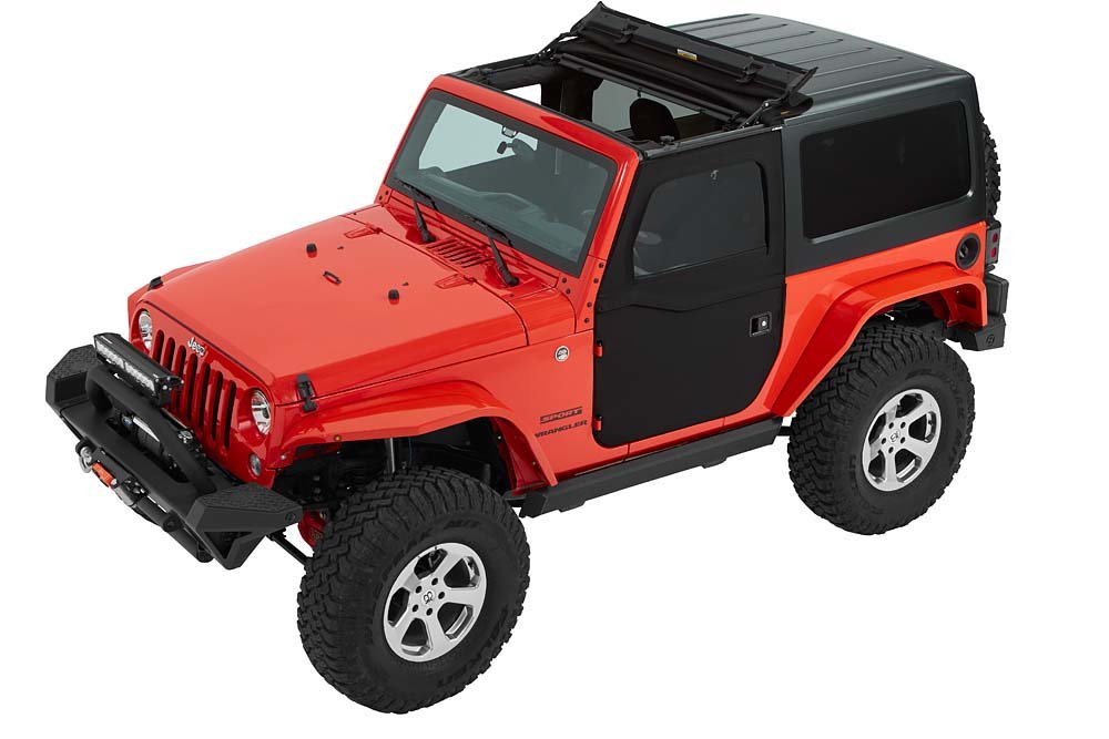 Bestop 51798 35 2 Piece Front Doors In Black Diamond For 07 18 Jeep Wrangler Jk Quadratec