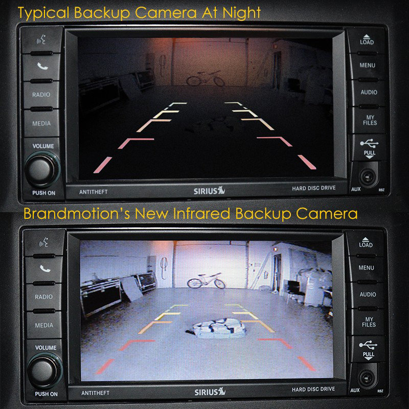 BRANDMOTION 9002-8848 Adjustable Backup Camera Kit For 2007-2015 Jeep Wrangler 