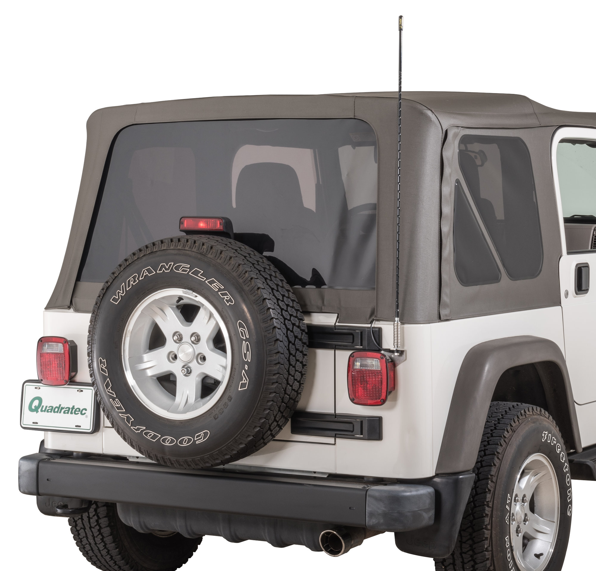 Quadratec Stainless Steel Cb Antenna Mount With Cb Antenna