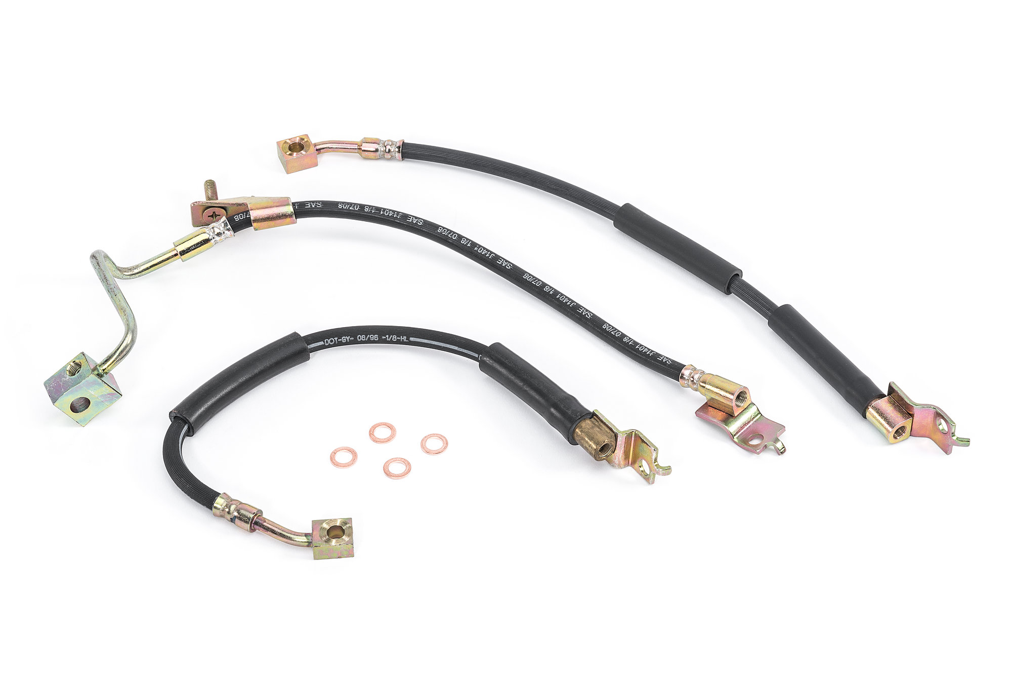 Crown Automotive BHK3 Brake Hose Kit for 9706 Jeep Wrangler TJ Quadratec