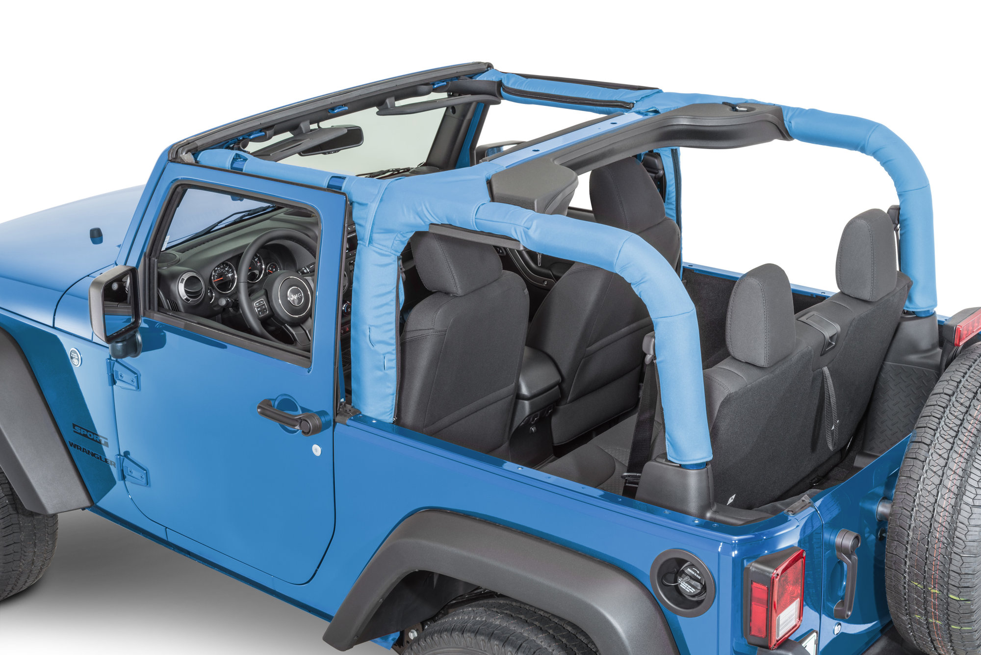 Dirtydog 4X4 Roll Bar Covers for 07-18 Jeep Wrangler JK 2 Door | Quadratec