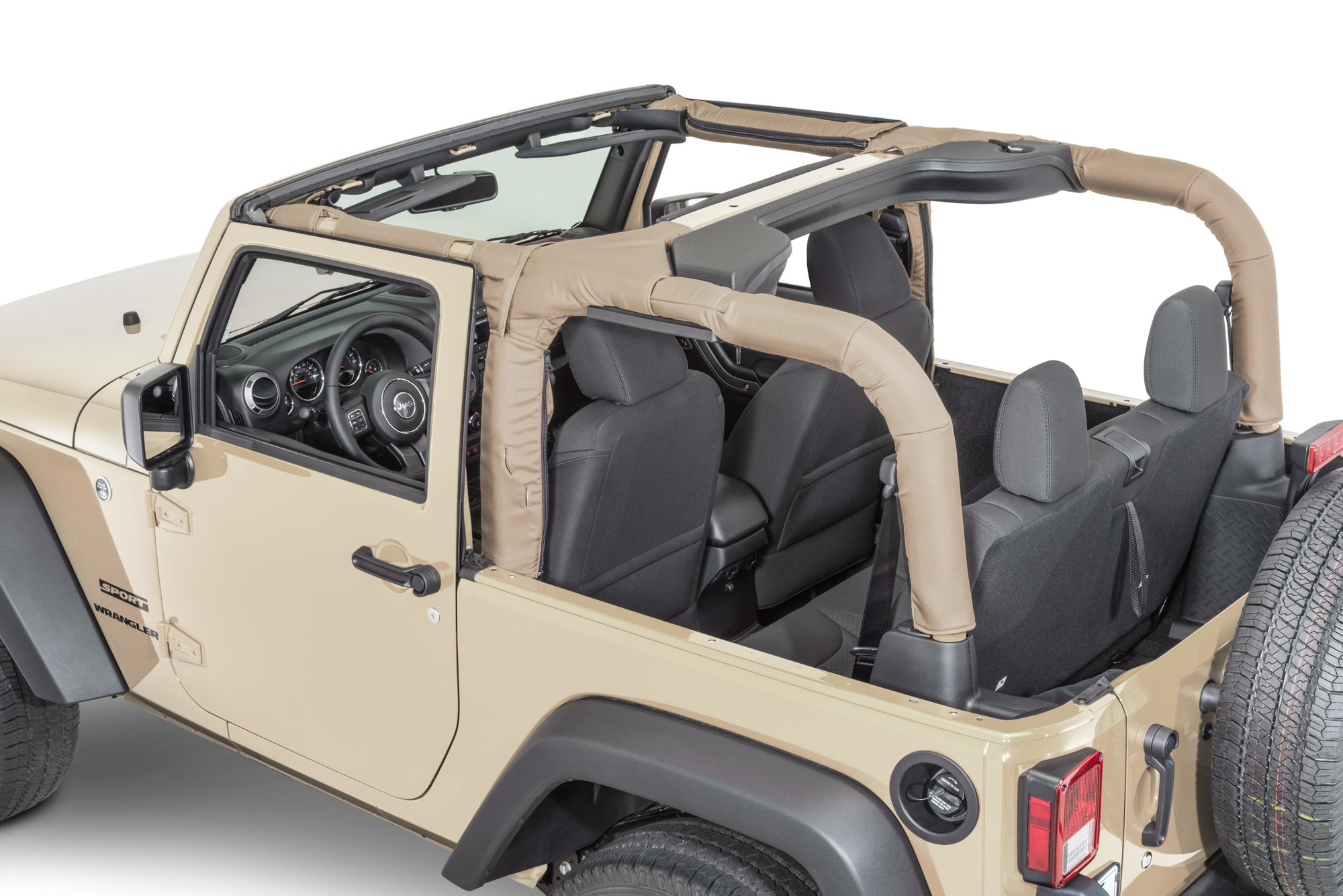 Dirtydog 4X4 Roll Bar Covers for 07-18 Jeep Wrangler JK 2 Door | Quadratec