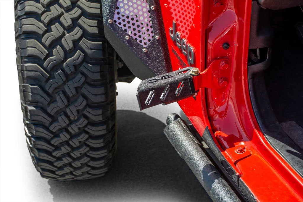 DV8 Offroad STJL-02 Hinge Mounted Foot Pegs for 07-20 Jeep Wrangler JK , JL  & Gladiator JT | Quadratec