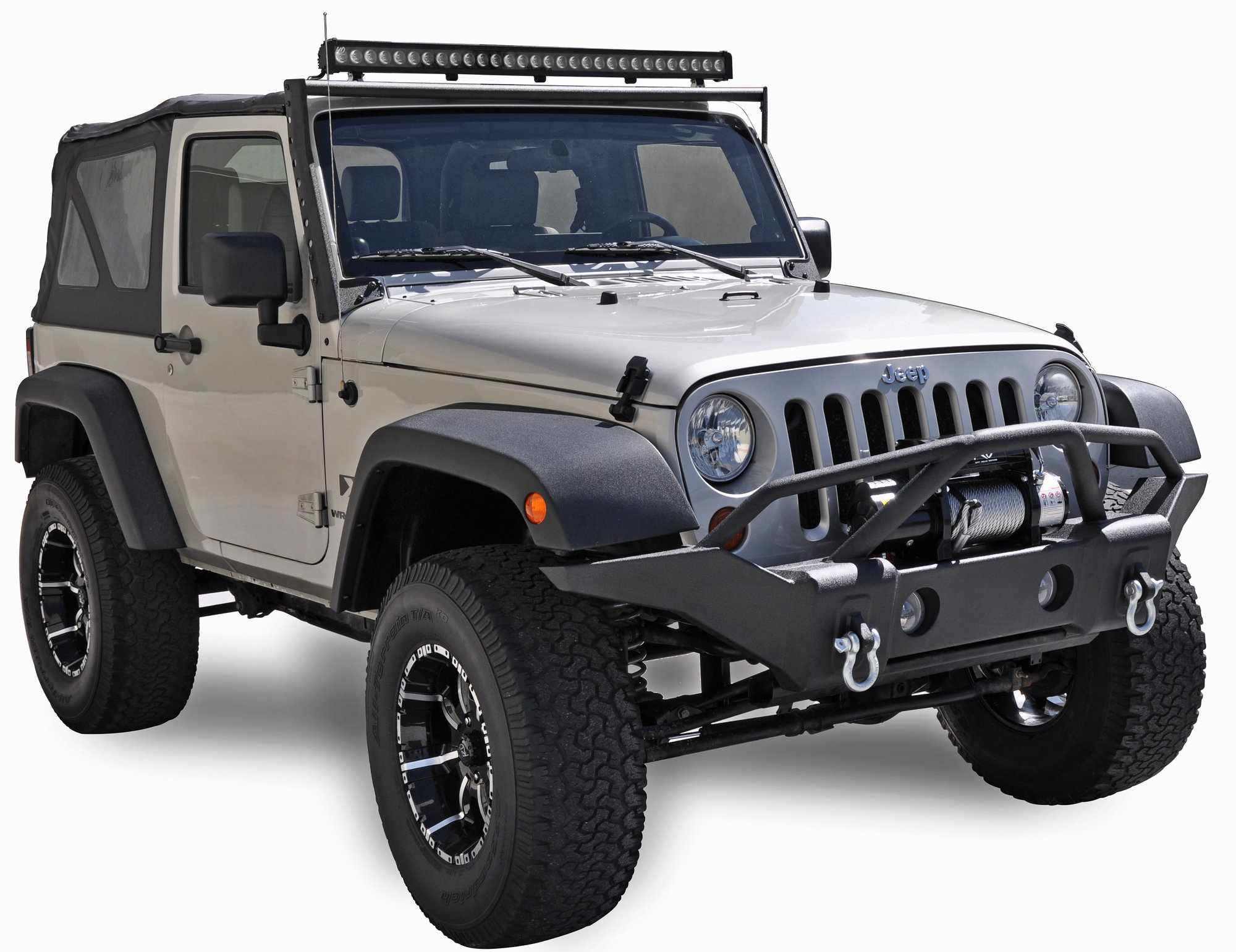 DV8 Offroad FBSHTB-01 FS-1 Full Width Front Bumper for 07-20 Jeep Wrangler  JL, JK & Gladiator JT | Quadratec