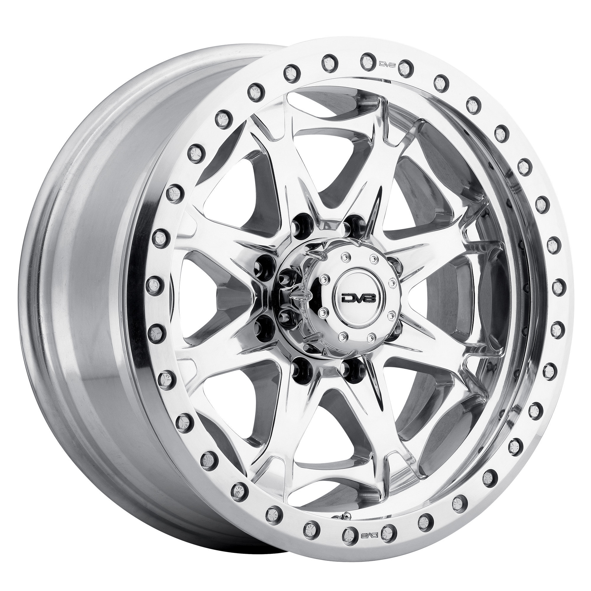 DV8 Offroad 882 Series Bead Lock Wheel in Polished for 07-20