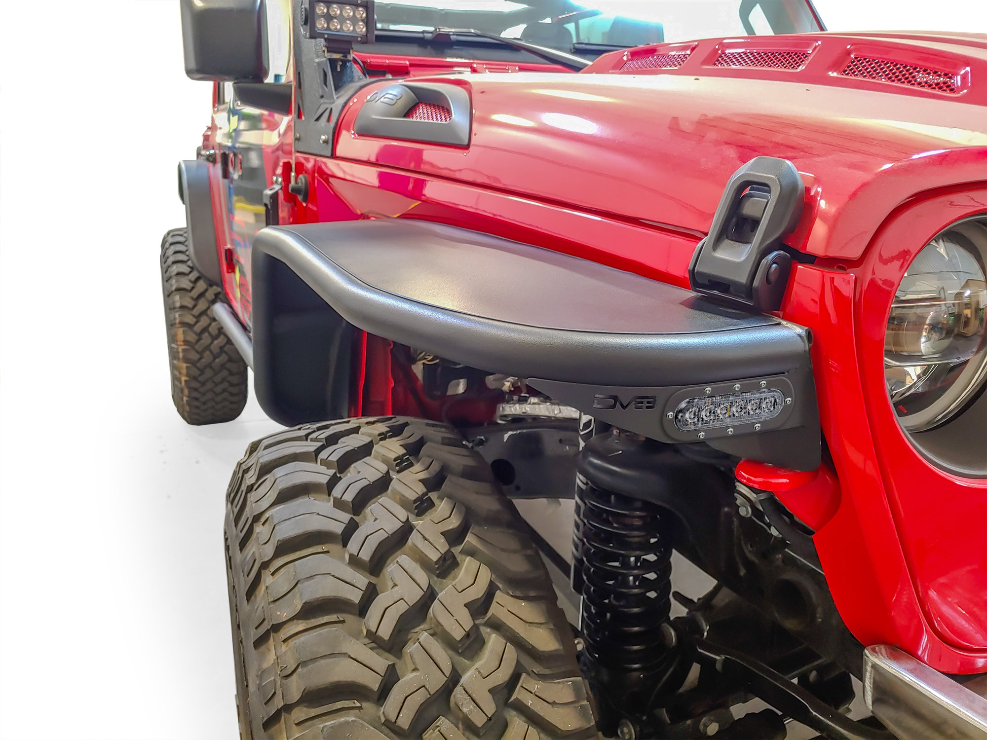 DV8 Offroad FDJL05 Flat Fenders for 1820 Jeep Wrangler JL Quadratec