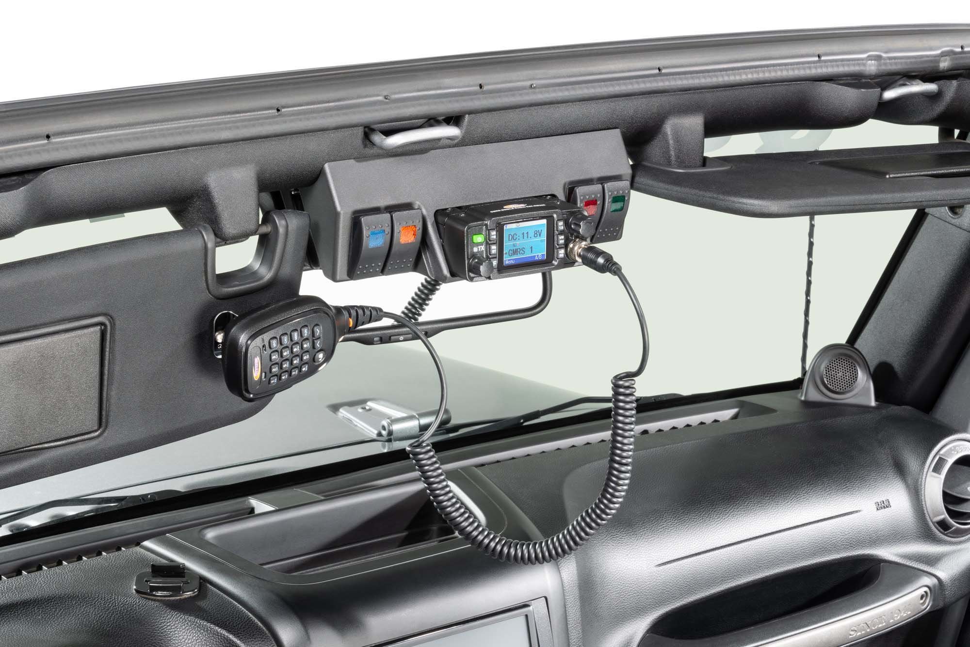 Daystar GMRS Radio with Upper Windshield Mount, and Switches for 07-18 Jeep  Wrangler JK | Quadratec