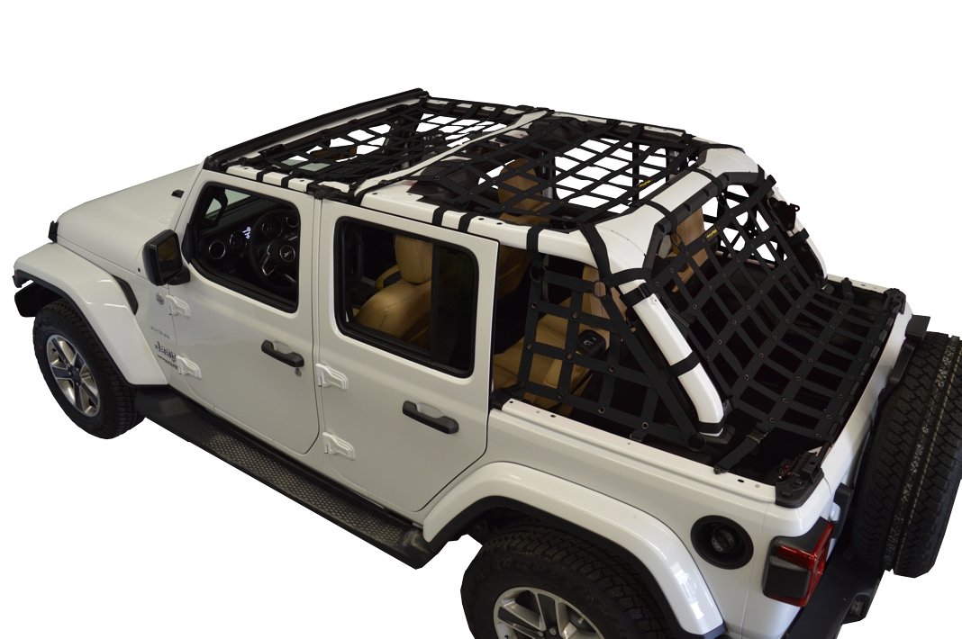 Dirtydog 4x4 5 Piece Cargo Sides Kit For 18 21 Jeep Wrangler Jl Unlimited Quadratec - Jeep Jk Diy Cargo Nets