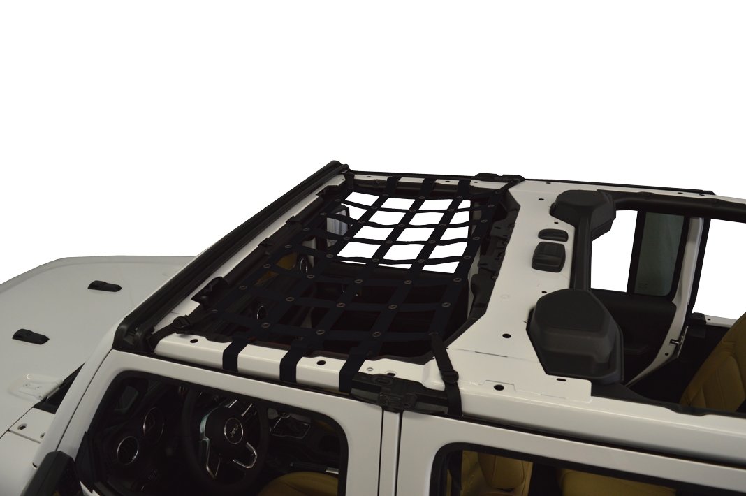 Dirtydog 4X4 Front Seat Netting for 18-21 Jeep Wrangler JL