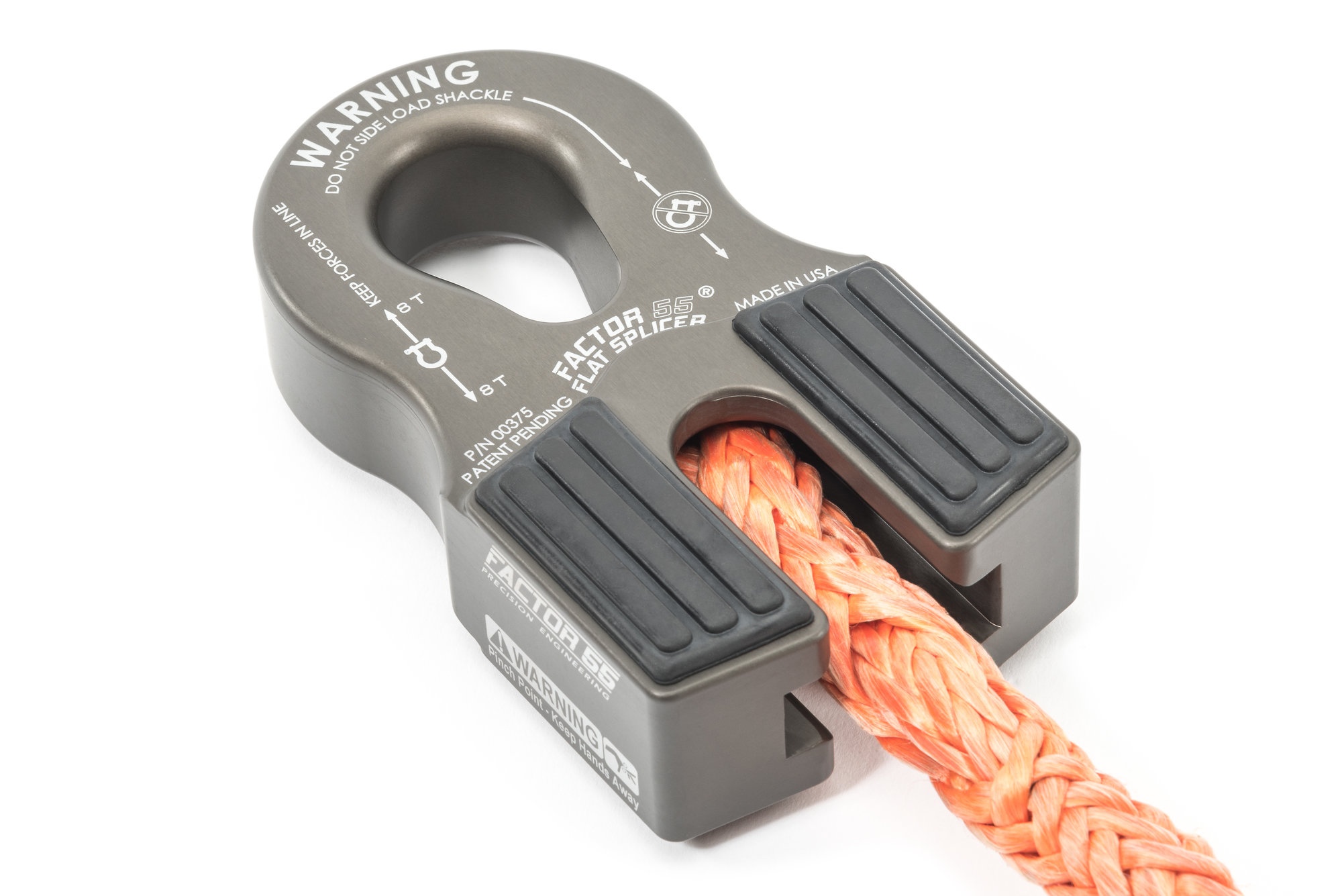 Factor 55 00352-01 Splicer 3//8-1//2 Inch Synthetic Rope Splice On Shackle Mount Red