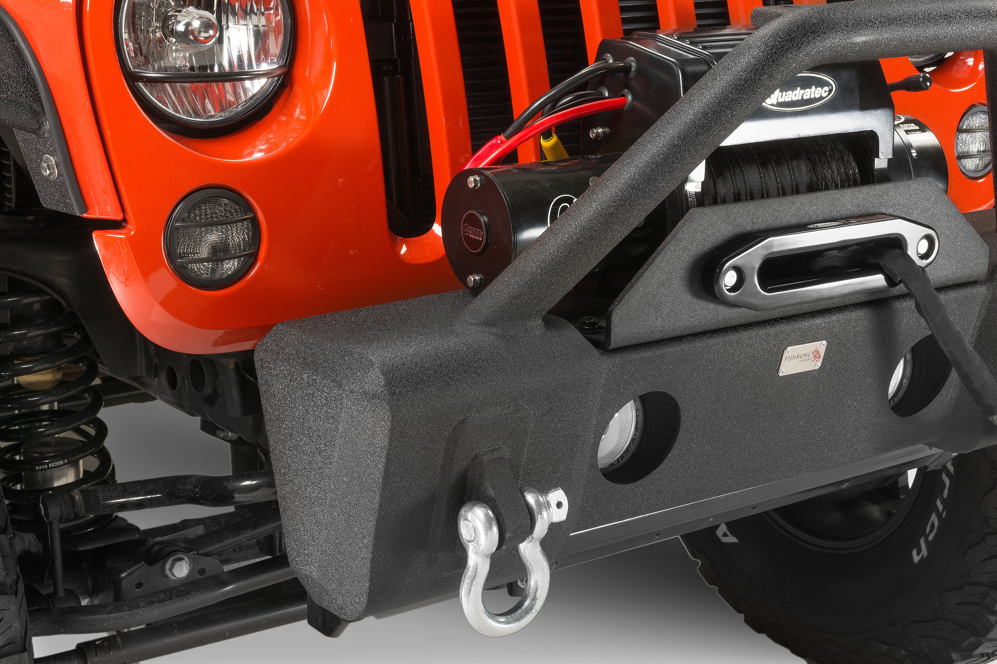 Fishbone Offroad FB22001 Front Stubby Winch Bumper with Tube