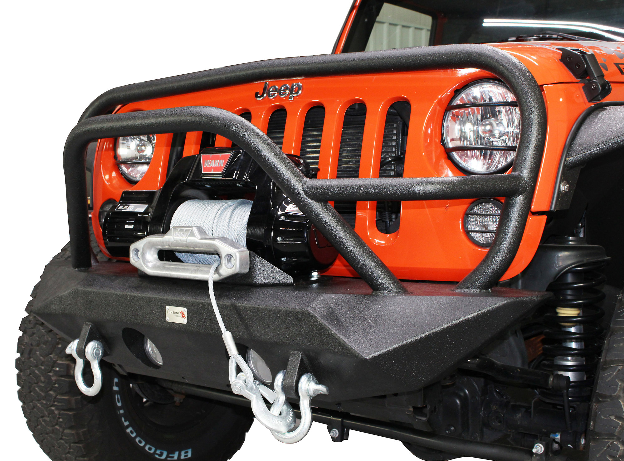 Fishbone Offroad FB22062 Manowar Front Bumper with Grill Guard for 07-18 Jeep  Wrangler JK | Quadratec