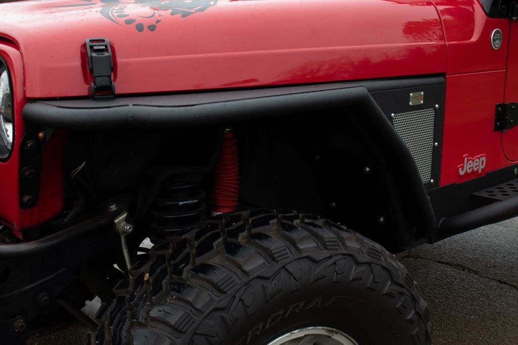 Jeep TJ Rock Slider W/Tube Step 97-06 Wrangler TJ Steel Black Textured Powdercoat Fishbone Offroad | Toys For Trucks® Official Site | Truck & Jeep Accessories