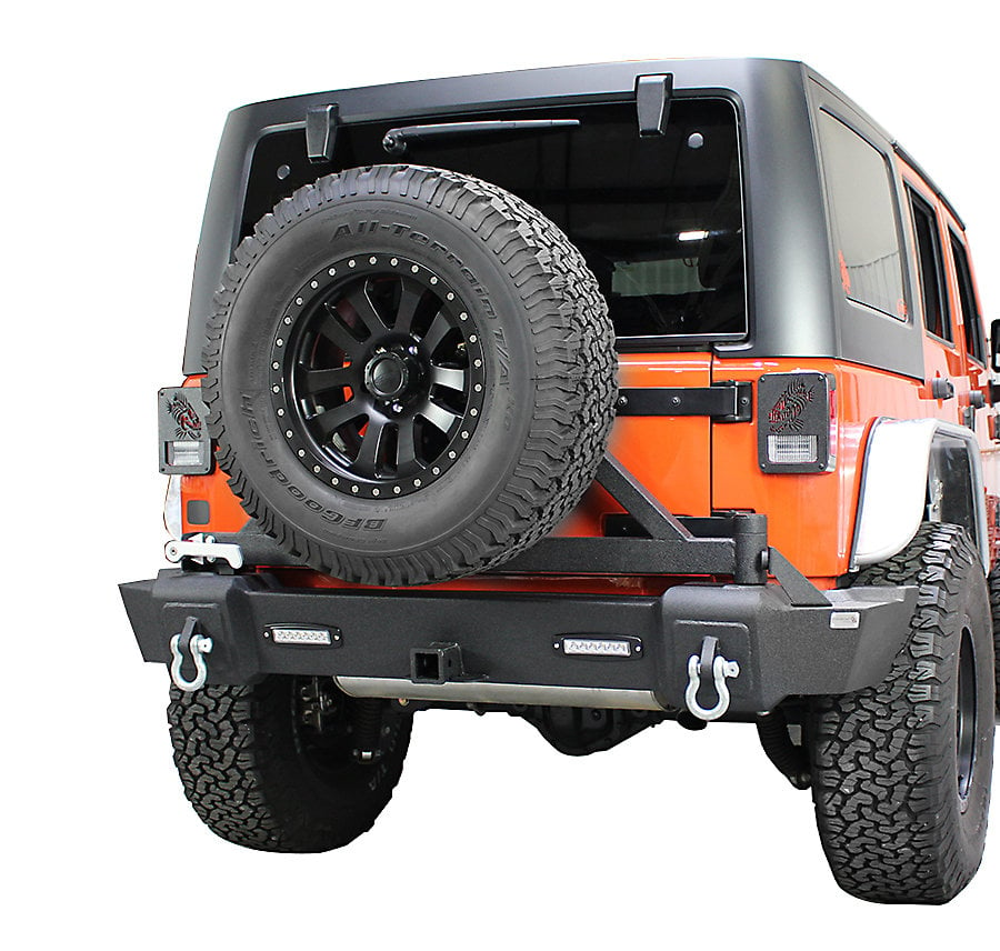 Fishbone Offroad FB22050 Rear Bumper with Tire Carrier for 07-18 Jeep  Wrangler JK | Quadratec